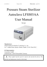 LAFOMED Autoclave LFSS03AA User Manual предпросмотр