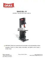 Laguna Tools Dake VDL-18 Assembly And Instruction Manual preview