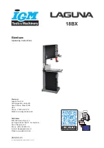 laguna 18bx Operating Instructions Manual preview