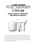 Lancaster 7-TFC-50 Installation, Operating And Service Manual preview