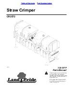 Land Pride Straw Crimper CR2572 Parts Manual preview