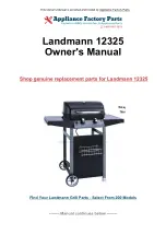 Landmann GRILL CHEF 12325 Installation And Operation Manual предпросмотр