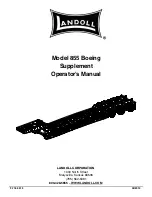 Landoll 855 FINISHOLL Series Supplement Operators Manual preview