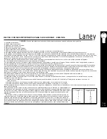 Предварительный просмотр 5 страницы Laney CUB8 Operating Instructions Manual