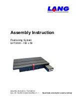 Lang LHT Series Assembly Instructions Manual preview