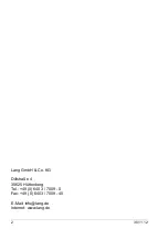 Preview for 2 page of Lang LHT Series Assembly Instructions Manual