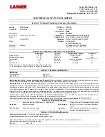 Lanier 5613 Material Safety Data Sheet preview