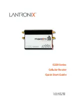 Lantronix Maestro E220 Series Quick Start Manual preview