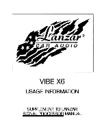 Lanzar LANZAR VIBE X6 Usage Information Manual предпросмотр