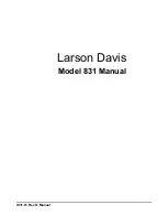 Предварительный просмотр 2 страницы Larson Davis 831 User Manual