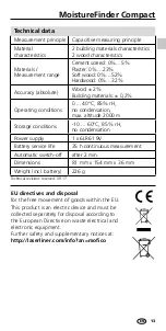 Preview for 13 page of LaserLine MoistureFinder Compact Manual