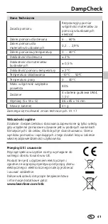 Предварительный просмотр 41 страницы LaserLiner DampCheck Operating Instructions Manual