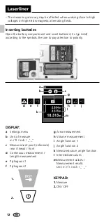 Предварительный просмотр 12 страницы LaserLiner LaserRange-Master T3 Manual