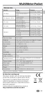 Предварительный просмотр 17 страницы LaserLiner MultiMeter-Pocket Operating Instructions Manual