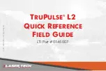 Preview for 1 page of Lasertec TruPulse L2 Quick Reference Field Manual