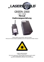 Laserworld GREEN-2000 Manual предпросмотр