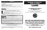 Preview for 1 page of Lasko 5905 Operating Manual