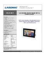 Предварительный просмотр 1 страницы Lasonic MLX-807 Specifications