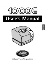 Lathem 1000E User Manual preview
