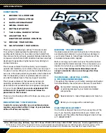 Preview for 2 page of LaTrax 75054 Owner'S Manual