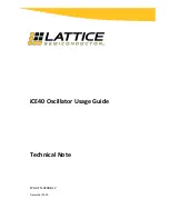 Lattice Semiconductor iCE40 UltraLite Usage Manual preview