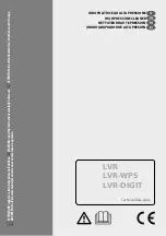 Lavorwash LVR Manual preview