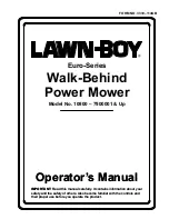 Preview for 1 page of Lawn-Boy Euro Series Operator'S Manual