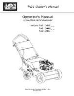 Preview for 1 page of Lawn Solutions TA21 Owner'S Manual