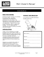 Preview for 3 page of Lawn Solutions TA21 Owner'S Manual