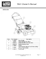 Preview for 9 page of Lawn Solutions TA21 Owner'S Manual