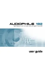 M-Audio AUDIOPHILE 192 User Manual preview