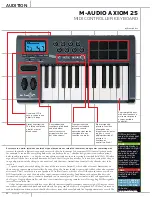Предварительный просмотр 1 страницы M-Audio Axiom AIR 25 Manual