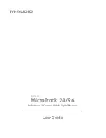 M-Audio MicroTrack 24/96 User Manual preview