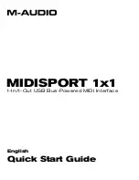 M-Audio MIDISPORT 1x1 Quick Start Manual preview