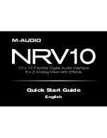 M-Audio NVR10 Quick Start Manual preview