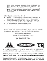 Preview for 4 page of M-Audio OT-14 Manual