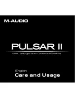 M-Audio Pulsar II Care And Usage предпросмотр