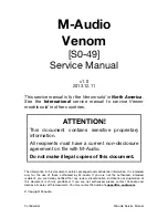 M-Audio Venom Service Manual preview