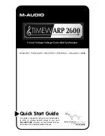 M-Audio Wayoutware TimewARP 2600 Quick Start Manual preview