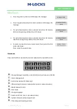 Preview for 6 page of M-LOCKS MiniTech User Instructions