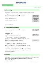 Preview for 9 page of M-LOCKS MiniTech User Instructions