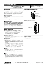 Preview for 1 page of M-system 18JV Instruction Manual