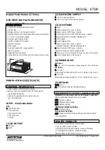 Preview for 1 page of M-system 47 Series Manual
