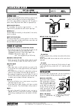 Предварительный просмотр 1 страницы M-system ASL Instruction Manual