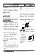 Предварительный просмотр 1 страницы M-system M2RS1 Instruction Manual