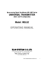 M-system M3LU2 Operating Manual preview