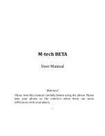 Предварительный просмотр 1 страницы M-tech Beta User Manual