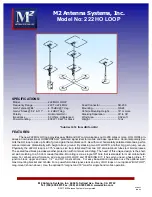 M2 Antenna Systems 222 HO LOOP Manual preview