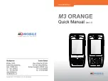 Preview for 1 page of M3 Mobile Orange Quick Manual