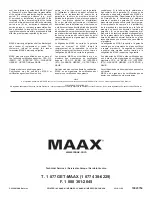 Предварительный просмотр 20 страницы MAAX 103901 Installation Instructions Manual